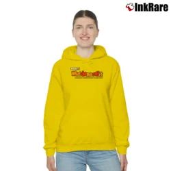 Women’s 80s Vintage Whatchamacallit Hershey's Chocolate Coated Peanut Flavor Crisp Cozy Hoodie in yellow | Warm, Structured, Stylish