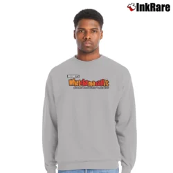 Men’s 80s Vintage Whatchamacallit Hershey's Chocolate Coated Peanut Flavor Crisp Crewneck Sweatshirt in sport grey | Cozy Fabric, Clean Style