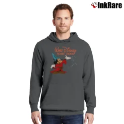 Men’s 80s Walt Disney Home Video Mickey Mouse Graphic Pullover Hoodie in charcoal | Cozy, Durable, Modern Fit