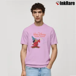 Men’s 80s Walt Disney Home Video Mickey Mouse Graphic Classic T-Shirt in light pink | Soft, Breathable Everyday Wear