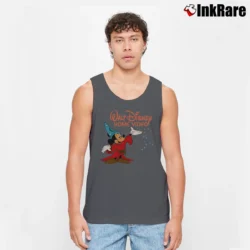 Men’s 80s Walt Disney Home Video Mickey Mouse Graphic Tank Top in charcoal | Breathable, Active-Friendly Design