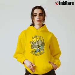 Women’s 80s Walt Disney World Theme Park Haunted Mansion Mickey Mouse Cozy Hoodie in yellow | Warm, Structured, Stylish
