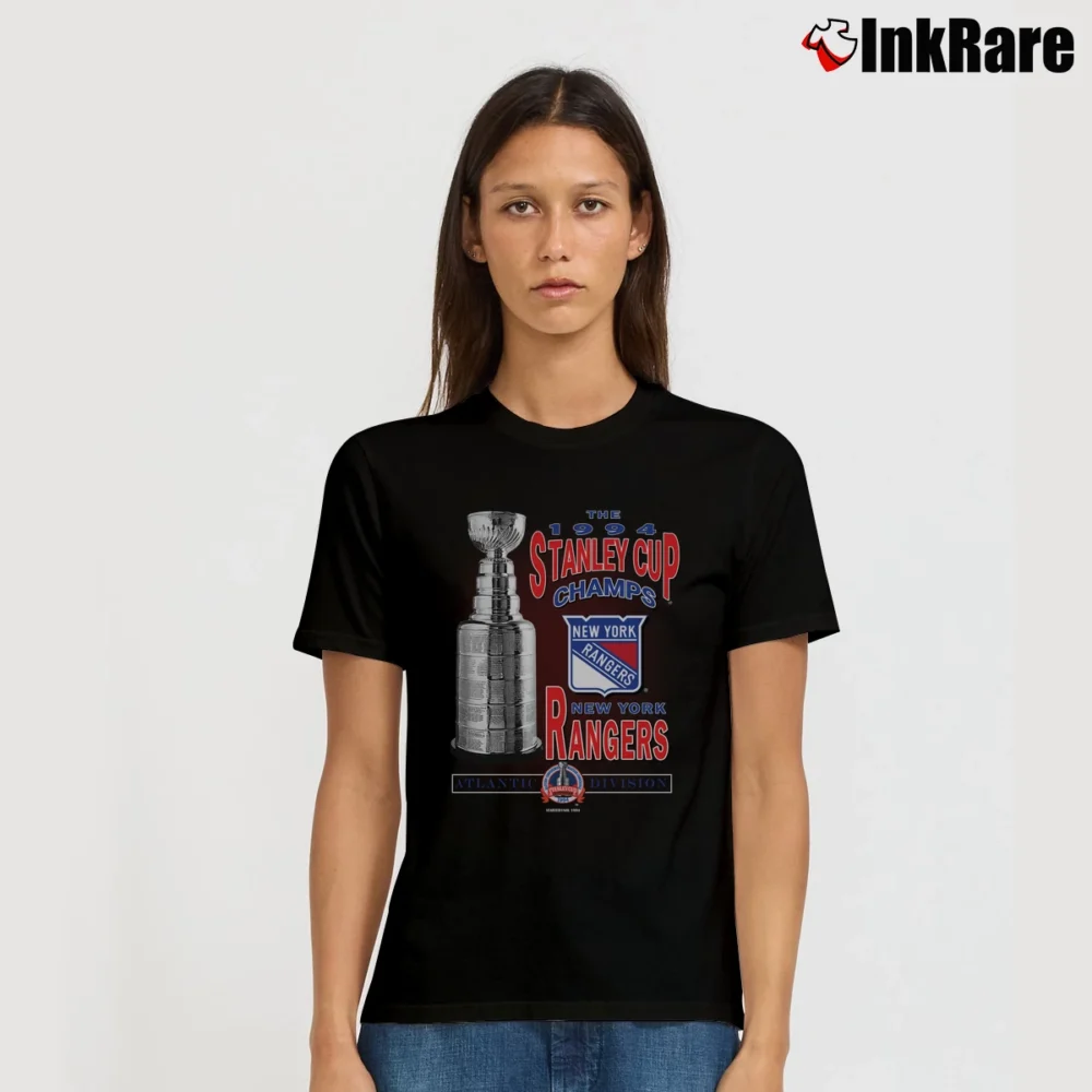 Women’s 90s 1994 New York Rangers stanley cup champs Signature T-Shirt in black | Soft, Flattering Fit