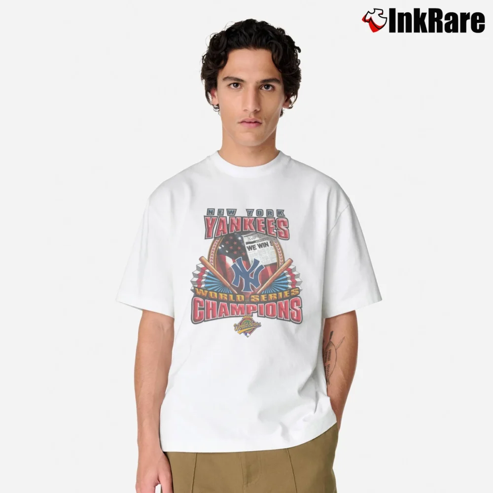 Men’s 90s 1998 Starter MLB New York Yankees World Series Champions Classic T-Shirt in white | Soft, Breathable Everyday Wear