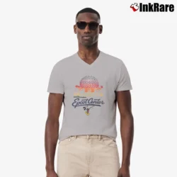 Men’s 90s 80s Mickey Inc Epcot Center Disney World V-Neck Tee in sport grey | Sharp, Breathable, Everyday Staple