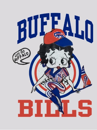 90s Betty Boop Buffalo Bills NFL Football Shirt