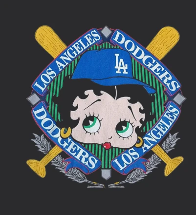 90s Betty Boop Los Angeles Dodgers MLB Cartoon Shirt