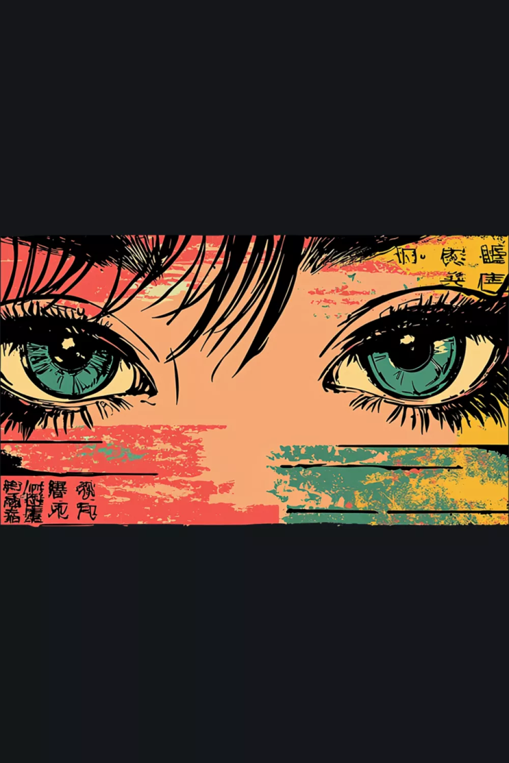 split color eyes crop with bright stripes that feel energetic and nostalgic
