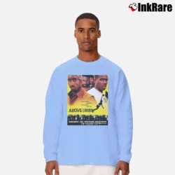 Men’s 90s Above the Rim Tupac Shakur Long-Sleeve Shirt in light blue | Sleek, Lightweight, Year-Round Wear