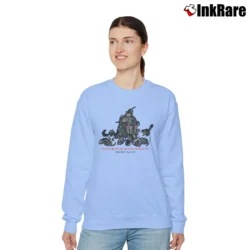 Women’s 90s Adopt A Cat Kliban Crazy Relaxed Sweatshirt in light blue | Soft, Laid-Back Vibe