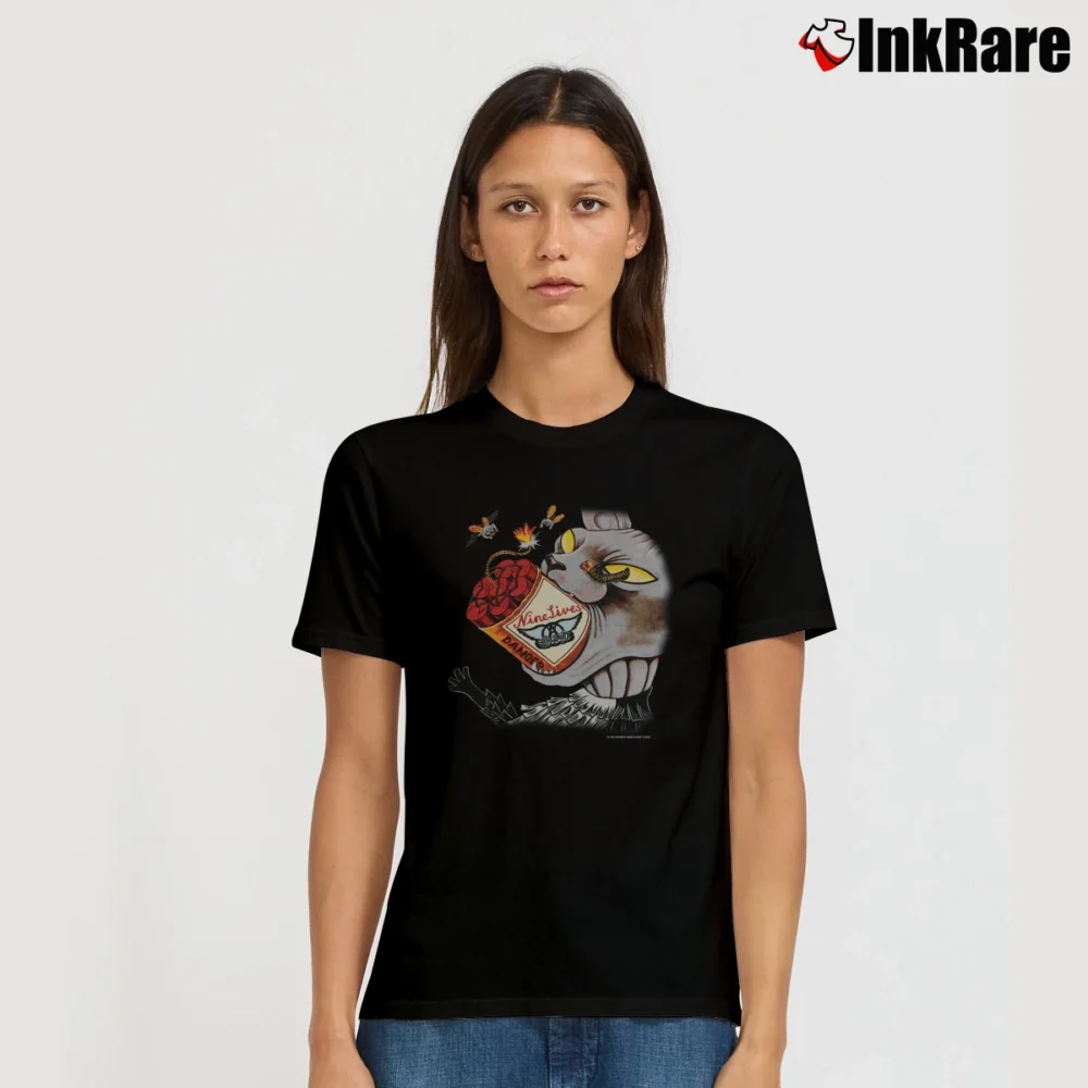 Women’s 90s Aerosmith Nine Lives World Tour Signature T-Shirt in black | Soft, Flattering Fit