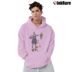 Men’s 90s Air Jordan Space Jam Bugs Bunny Pullover Hoodie in light pink | Cozy, Durable, Modern Fit