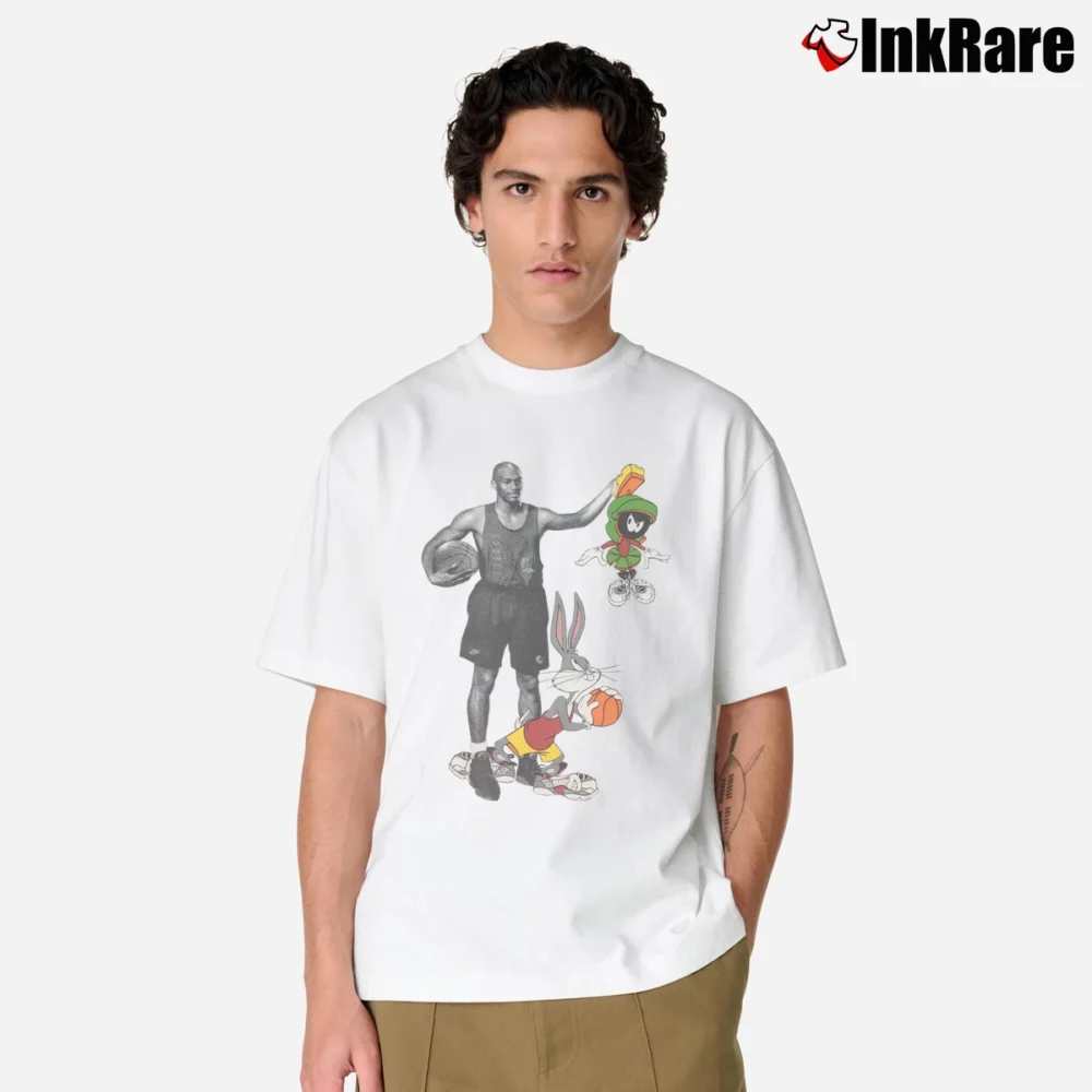 Men’s 90s Air Jordan Space Jam Bugs Bunny Classic T-Shirt in white | Soft, Breathable Everyday Wear