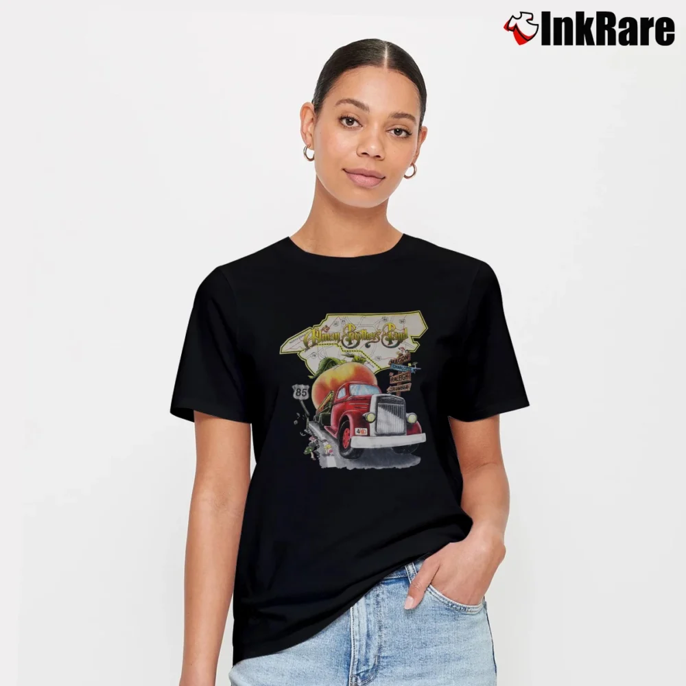 Women’s 90s Allman Brothers Band Tour Going To Carolina Signature T-Shirt in black | Soft, Flattering Fit