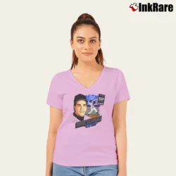 Women’s 90s Andres Galarraga Big Cat 1993 Rockies All Star V-Neck Tee in light pink | Chic Neckline, Soft Texture