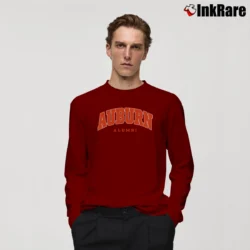 Men’s 90s Auburn Alumni Tiger Football Long-Sleeve Shirt in maroon | Sleek, Lightweight, Year-Round Wear