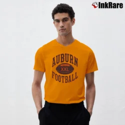 Men’s 90s Auburn Tigers Football Graphic V-Neck Tee in orange | Sharp, Breathable, Everyday Staple