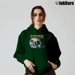 Women’s 90s Auburn Tigers Riddell Helmet Graphic Cozy Hoodie in forest green | Warm, Structured, Stylish