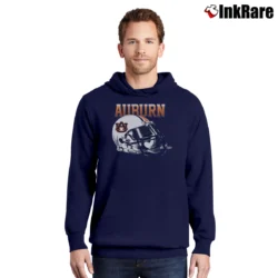 Men’s 90s Auburn Tigers Riddell Helmet Graphic Pullover Hoodie in navy | Cozy, Durable, Modern Fit