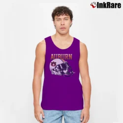 Men’s 90s Auburn Tigers Riddell Helmet Graphic Tank Top in purple | Breathable, Active-Friendly Design
