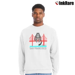 Men’s 90s B Kliban Cat San Francisco Crewneck Sweatshirt in white | Cozy Fabric, Clean Style