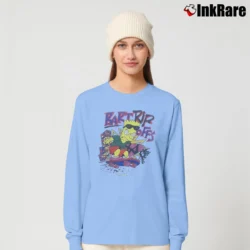 Women’s 90s Badass Bootleg Cartoon Bart Simpsons Rip Offs Long-Sleeve Top in light blue | Sleek, Versatile, All-Season