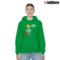 Women’s 90s Bart Simpson Cool Your Jets Cartoon TV Show Cozy Hoodie in irish green | Warm, Structured, Stylish