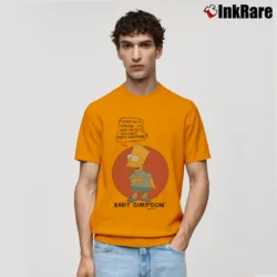 Men’s 90s Bart Simpson I Didn't Do It Original Simpsons Promo Classic Classic T-Shirt in orange | Soft, Breathable Everyday Wear