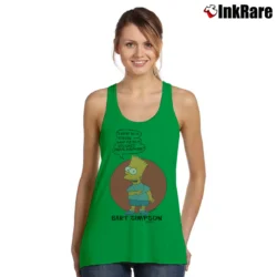 Women’s 90s Bart Simpson I Didn't Do It Original Simpsons Promo Classic Tank Top in irish green | Lightweight, Movement-Friendly