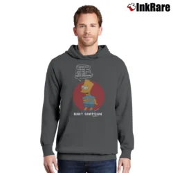 Men’s 90s Bart Simpson I Didn't Do It Original Simpsons Promo Pullover Hoodie in charcoal | Cozy, Durable, Modern Fit