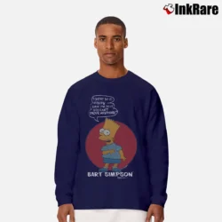 Men’s 90s Bart Simpson I Didn't Do It Original Simpsons Promo Long-Sleeve Shirt in navy | Sleek, Lightweight, Year-Round Wear