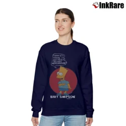 Women’s 90s Bart Simpson I Didn't Do It Original Simpsons Promo Relaxed Sweatshirt in navy | Soft, Laid-Back Vibe