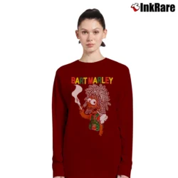 Women’s 90s Bart Simpsons Marley Long-Sleeve Top in maroon | Sleek, Versatile, All-Season