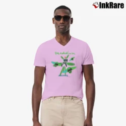 Men’s 90s Batman Forever Riddler Jim Carrey Movie V-Neck Tee in light pink | Sharp, Breathable, Everyday Staple