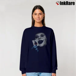 Women’s 90s Batman Joker Jack Nicholson Movie Relaxed Sweatshirt in navy | Soft, Laid-Back Vibe