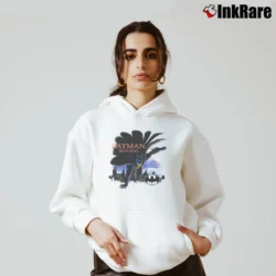 Women’s 90s Batman Returns Movie Comic Graphic Cozy Hoodie in white | Warm, Structured, Stylish