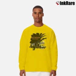 Men’s 90s Batman Returns Movie Comic Graphic Long-Sleeve Shirt in yellow | Sleek, Lightweight, Year-Round Wear
