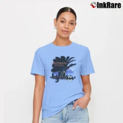 Women’s 90s Batman Returns Movie Comic Graphic Signature T-Shirt in light blue | Soft, Flattering Fit