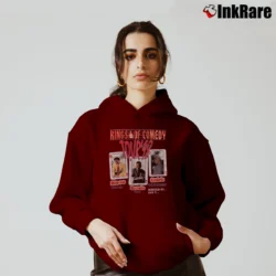 Women’s 90s Bernie Mac Comedy Troupe Cozy Hoodie in maroon | Warm, Structured, Stylish