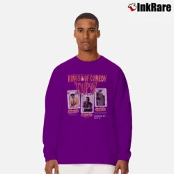 Men’s 90s Bernie Mac Comedy Troupe Long-Sleeve Shirt in purple | Sleek, Lightweight, Year-Round Wear