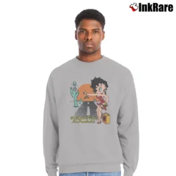 Men’s 90s Betty Boop Beautiful Graphic Cartoon Crewneck Sweatshirt in sport grey | Cozy Fabric, Clean Style