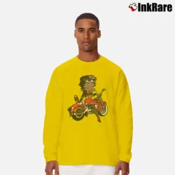 Men’s 90s Betty Boop Biker Chick Esther Jones Afro American Long-Sleeve Shirt in yellow | Sleek, Lightweight, Year-Round Wear
