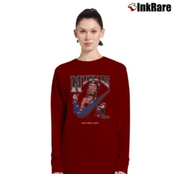Women’s 90s Betty Boop Bootleg Style Rap USA Long-Sleeve Top in maroon | Sleek, Versatile, All-Season