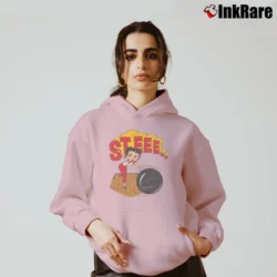 Women’s 90s Betty Boop Bowling Steeerrike Cartoon Cozy Hoodie in light pink | Warm, Structured, Stylish