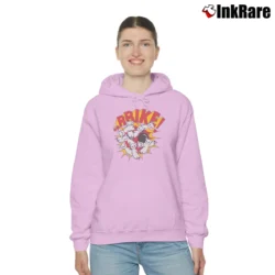 Women’s 90s Betty Boop Bowling Steeerrike Cartoon Cozy Hoodie in light pink | Warm, Structured, Stylish