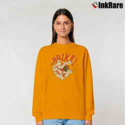 Women’s 90s Betty Boop Bowling Steeerrike Cartoon Relaxed Sweatshirt in orange | Soft, Laid-Back Vibe