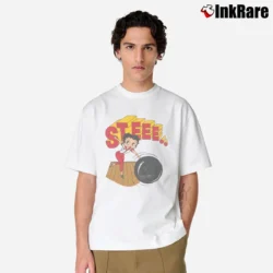 Men’s 90s Betty Boop Bowling Steeerrike Cartoon Classic T-Shirt in white | Soft, Breathable Everyday Wear
