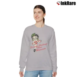 Women’s 90s Betty Boop Cartoon Graphic Relaxed Sweatshirt in sport grey | Soft, Laid-Back Vibe