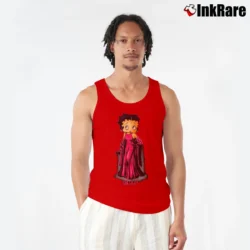 Men’s 90s Betty Boop Got Silk Cartoon Tank Top in red | Breathable, Active-Friendly Design