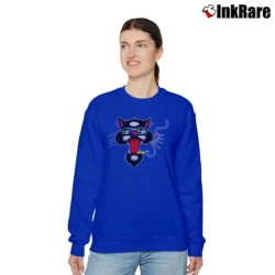 Women’s 90s Blues Traveler Cat Band Tour Graphic Relaxed Sweatshirt in royal blue | Soft, Laid-Back Vibe